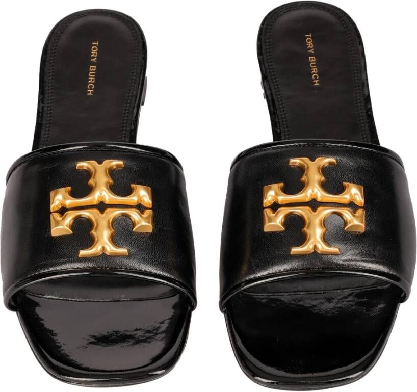 TORY BURCH Leren sandalen voor warm weer Zwart Dames