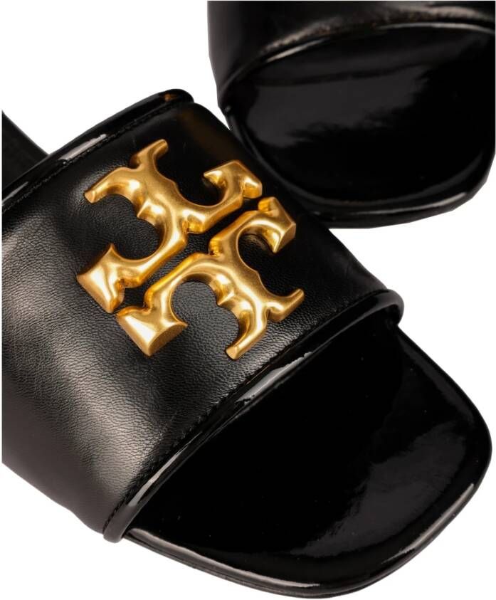 TORY BURCH Leren sandalen voor warm weer Zwart Dames