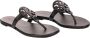 TORY BURCH Zwarte Casual Open Platte Sandalen Black Dames - Thumbnail 7