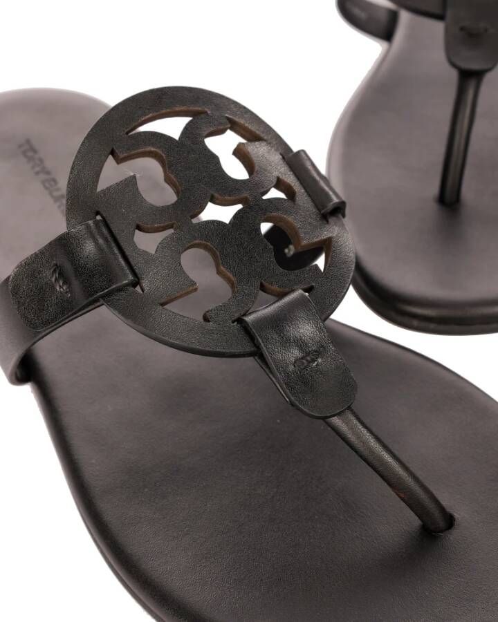 TORY BURCH Leren sandalen voor warm weer Zwart Dames