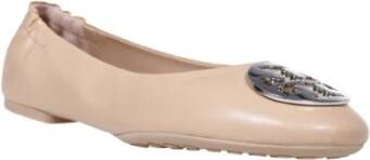 TORY BURCH Licht Zand Goud Zilver Claire Balletschoenen Beige Dames