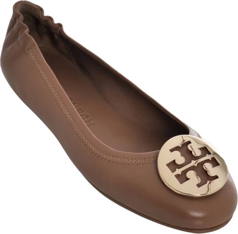 TORY BURCH Logo Ballet Flats Bruin Dames