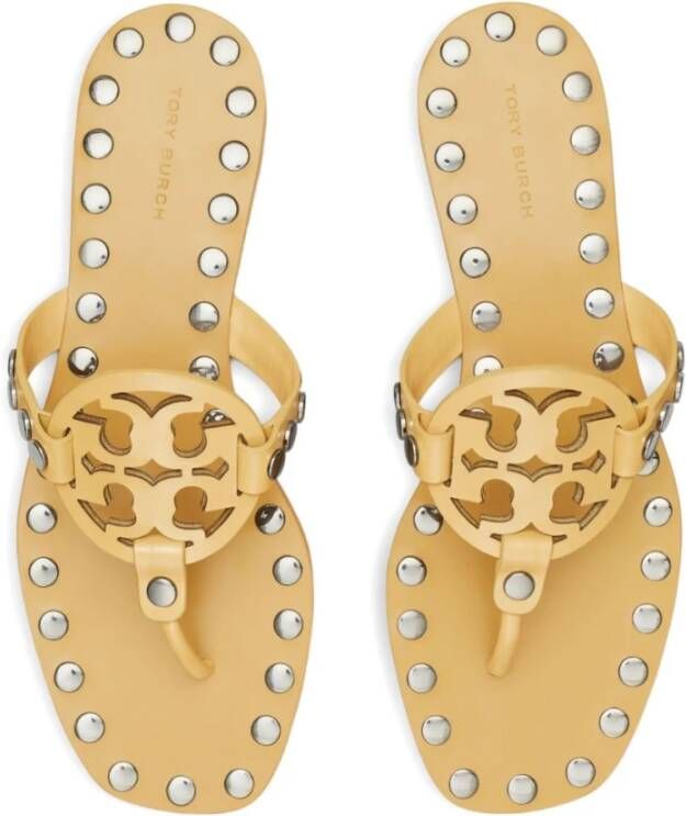 Tory Burch Metalen Studs Beige Sandalen