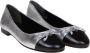 TORY BURCH Metallic Leren Ballerina Schoenen Zilver Zwart Multicolor Dames - Thumbnail 22