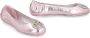 TORY BURCH Metallic Leren Ballet Flats Elastische Achterkant Gray Dames - Thumbnail 5