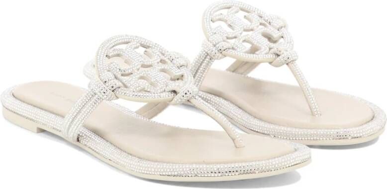 TORY BURCH Miller Knotted Pave Sandalen Gray Dames