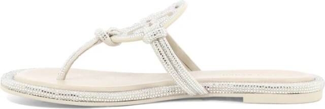 TORY BURCH Miller Knotted Pave Sandalen Gray Dames