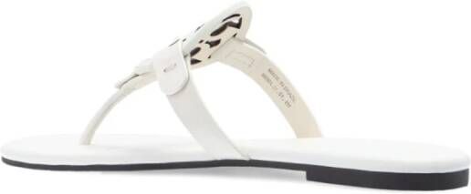 TORY BURCH Miller leren slides Wit Dames