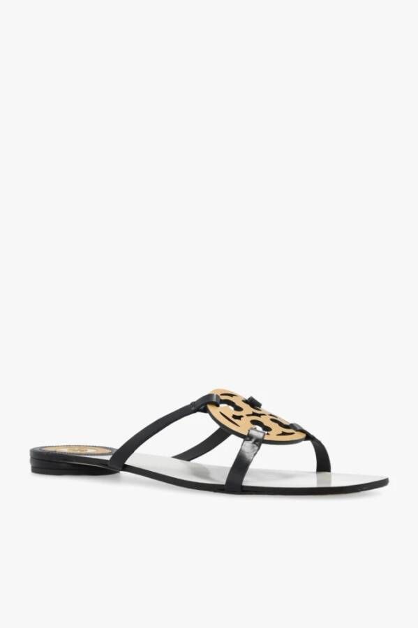 TORY BURCH Miller leren slides Zwart Dames