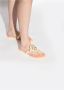 TORY BURCH Grijze Leren Sliders met Tonal Logo Grijs Dames - Thumbnail 2