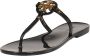 Tory Burch Miller jelly sandalen dames metaal rubberrubber 10 Zwart - Thumbnail 4