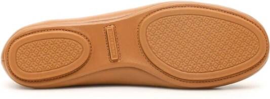 TORY BURCH Minnie Travel Flats Brown Dames