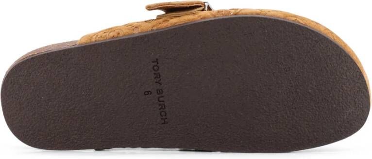 Tory Burch Monogram Logo Sandalen met Metalen Gesp
