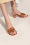 TORY BURCH Bruine Hak Slides Bruin Dames - Thumbnail 2