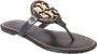 TORY BURCH Zwarte leren Miller sandaal met gouden metalen logo Black Dames - Thumbnail 6