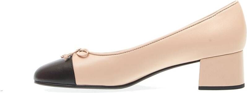 TORY BURCH Beige Zwarte Pumps Elegant Stijl Beige Dames