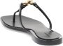 TORY BURCH Zwarte TPU Plate Sandalen met Messing Logo Black Dames - Thumbnail 6