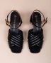 TORY BURCH Gewatteerde leren sandalen met hak Zwart Dames - Thumbnail 3