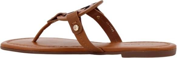 TORY BURCH Gezellige huisslippers voor vrouwen Brown Dames