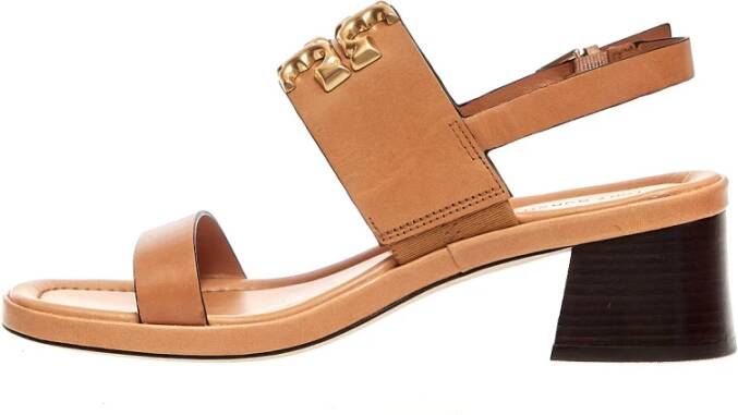 TORY BURCH Eleanor Logo Sandaal Bruin Dames