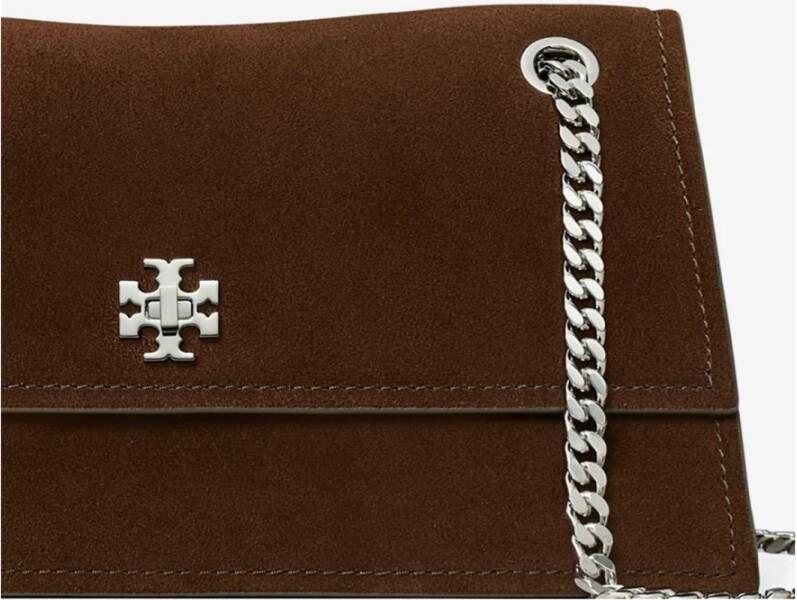 Tory Burch Schoudertas van suède met draaislot