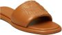 TORY BURCH 202 Bourbon Miele Gold Sport Slides Brown Dames - Thumbnail 9