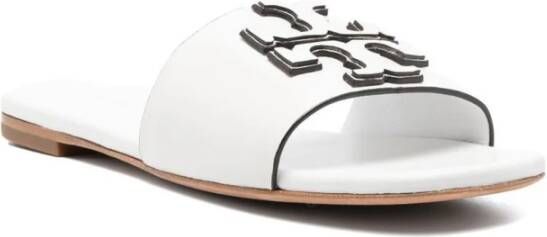 TORY BURCH Witte Leren Slides Wit Dames