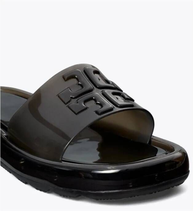 TORY BURCH Bubble Jelly Transpart Slides Zwart Dames