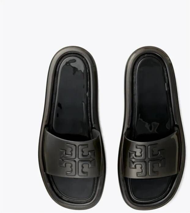 TORY BURCH Bubble Jelly Transpart Slides Zwart Dames