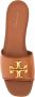 TORY BURCH Eleanor Caramel Nappa Leren Pantoffels Bruin Dames - Thumbnail 3