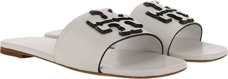 TORY BURCH Stijlvolle witte leren sandalen Wit Dames