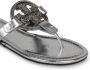 TORY BURCH Monochrome Metallic Flip Flops Grijs Dames - Thumbnail 3