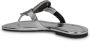 TORY BURCH Monochrome Metallic Flip Flops Grijs Dames - Thumbnail 4