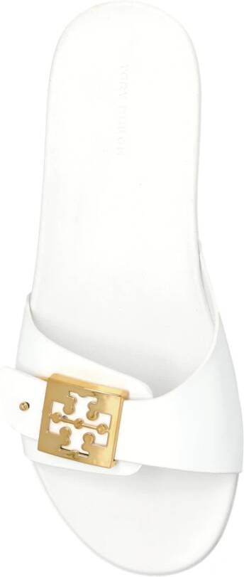 Tory Burch Slippers met een gesp in de vorm van een logo