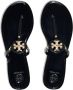 TORY BURCH Iconische Goudkleurige Double T Rubberen Teenslippers Black Dames - Thumbnail 15