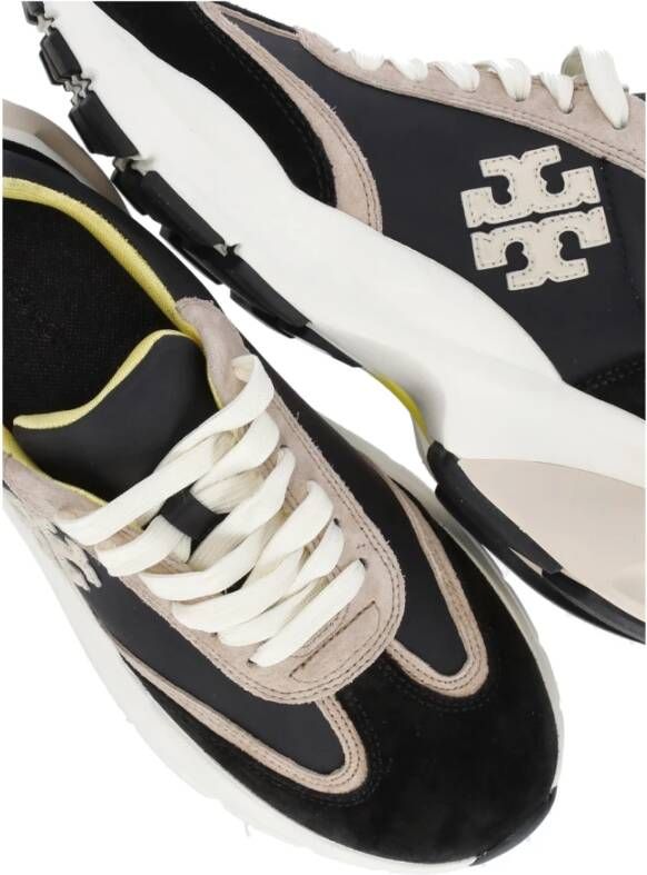 TORY BURCH Zwarte Leren Sneakers voor Dames Zwart Dames