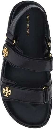 Tory Burch Sportieve Leren Sandalen met Klittenbandsluiting