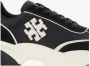 TORY BURCH Zwarte Sneakers Kleurblok Ontwerp Dubbele T Black Dames - Thumbnail 10