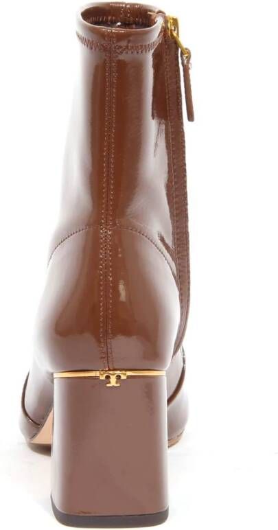 Tory Burch Stretch Patent Enkellaarsjes met Zijrits