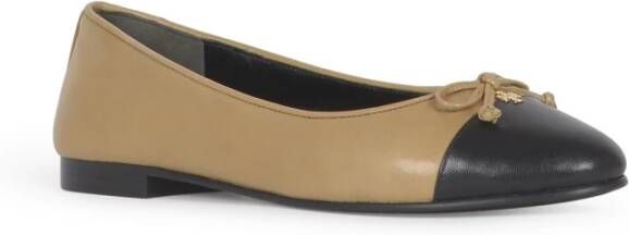 TORY BURCH Strik Ballet Platte Schoenen Brown Dames