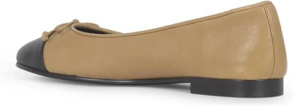 TORY BURCH Strik Ballet Platte Schoenen Brown Dames