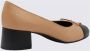 TORY BURCH Strik Detail Leren Pumps met Hak Brown Dames - Thumbnail 5