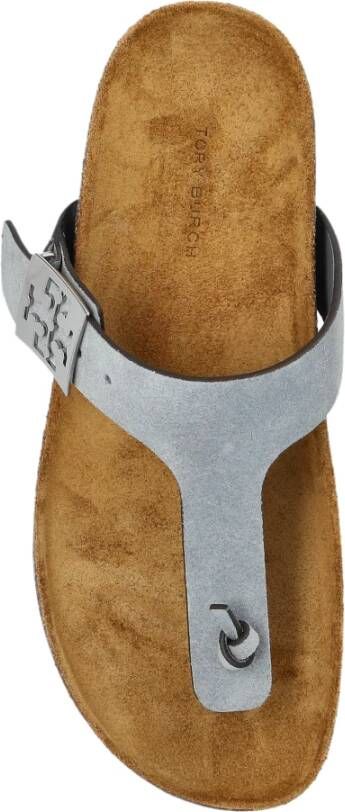 TORY BURCH Suede mules Gray Dames