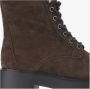 Tory Burch Suède Veterschoenen Enkellaarsjes Bruin - Thumbnail 2