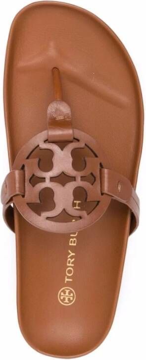 TORY BURCH Teenslippers en Schuifafstellers Bruin Dames