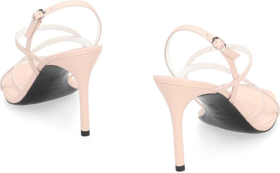 Tory Burch Verstelbare leren sandalen met vierkante neus