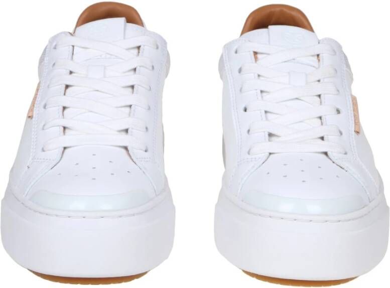 TORY BURCH Witte Leren Sneakers Ladybug Stijl White Dames