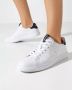 TORY BURCH Leren Court Sneakers Vetersluiting Platte Zool White Dames - Thumbnail 13