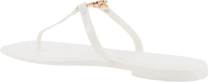 TORY BURCH Witte Sandalen met Metalen Logo White Dames