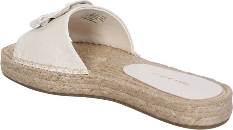 Tory Burch Witte Slider Espadrilles Elegante Sandalen